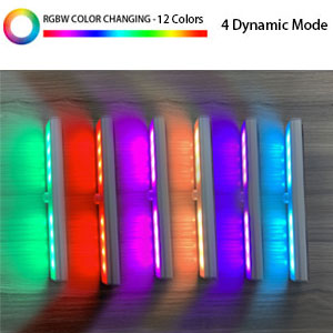 Under Cabinet Lighting Rechargeable 48-LED Remote Lights, Wireless Kitchen Counter Lights Closet Light RGB Bar Perfect for Indoor Pantry Display Shelf Hallway 6 Pack, 15 Color Changing(图6)